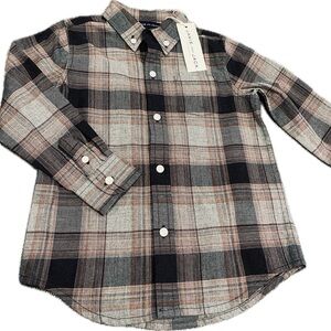 Janie and Jack Multicolor Plaid Button-Up toddler boy size 3